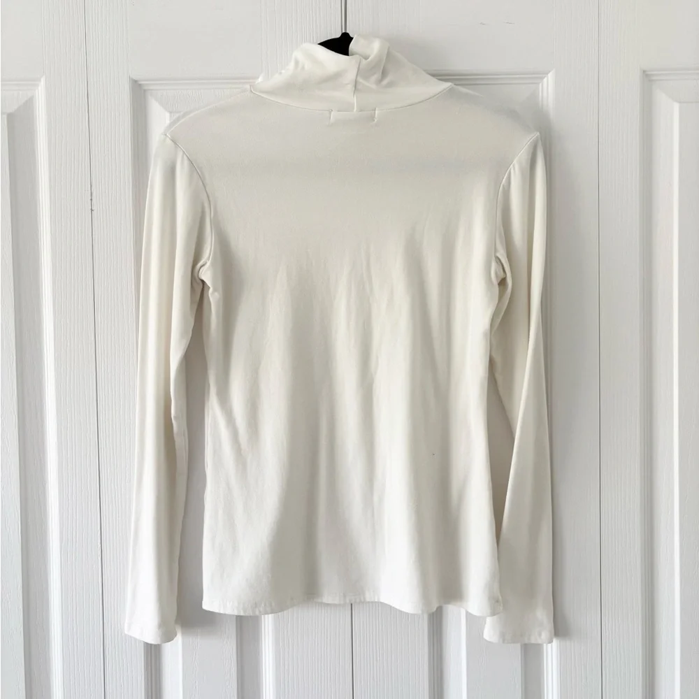 Trendy Queen White Turtleneck Top - Picture 2 of 3